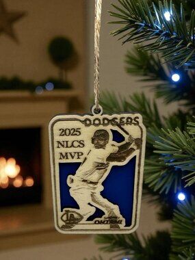 Shohei Ohtani 2025 NLCS MVP Ornament - Laser Engraved Wood Collectible